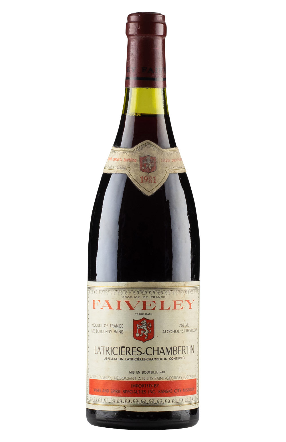 Latricieres Chambertin Domaine Faiveley 1981