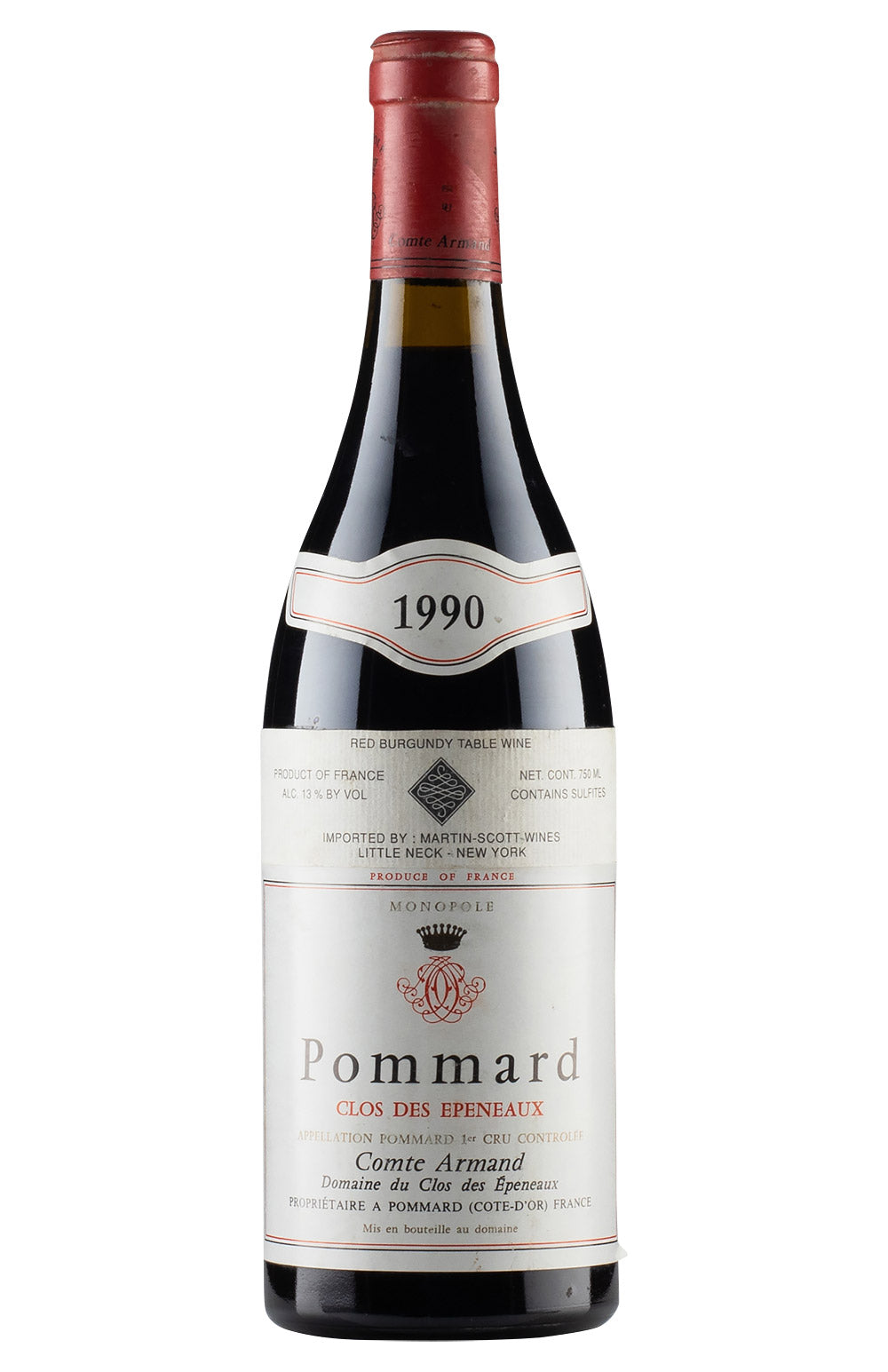 Pommard Clos des Epeneaux Comte Armand 1990