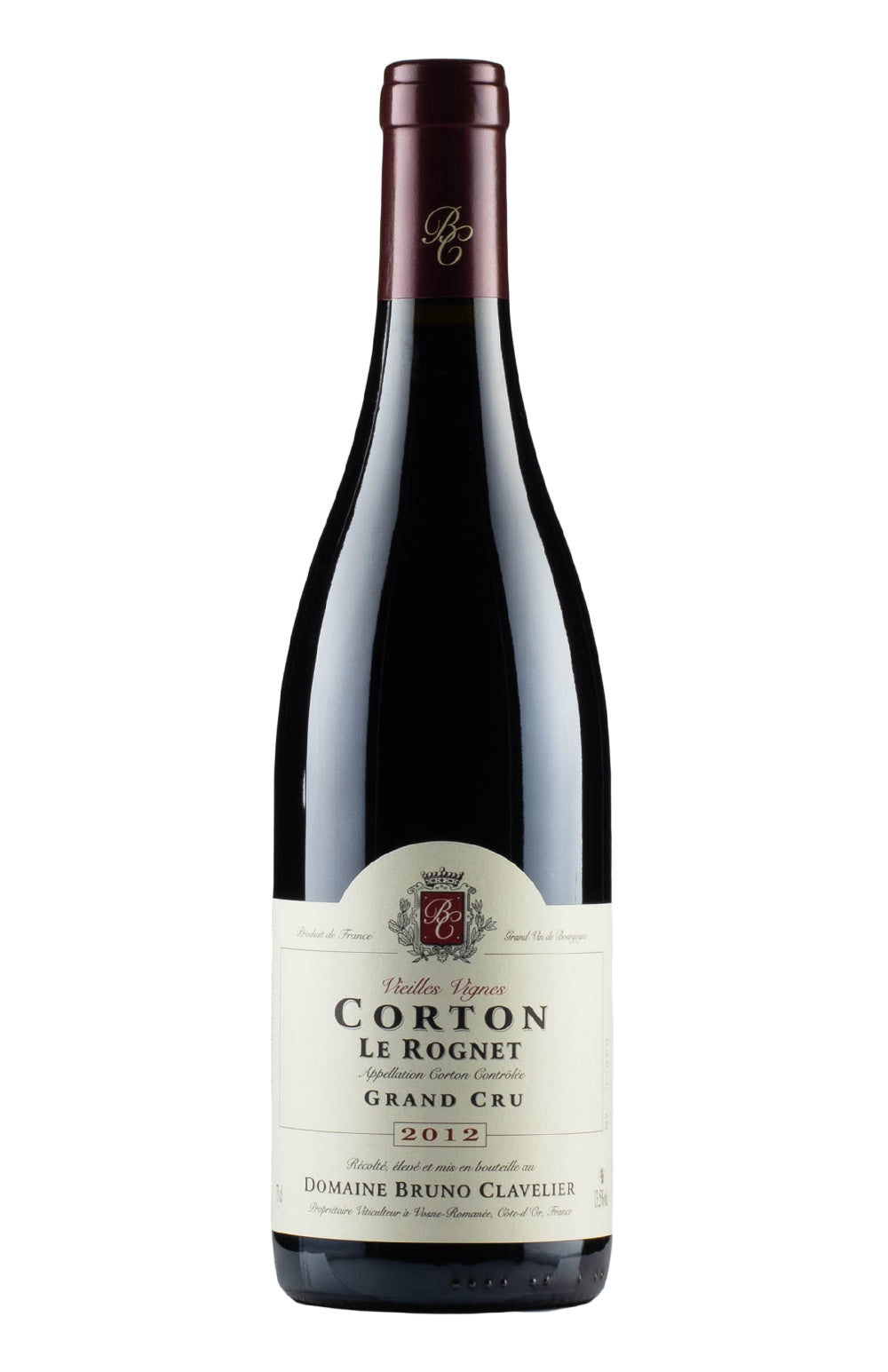 Corton Le Rognet Bruno Clavelier 2012