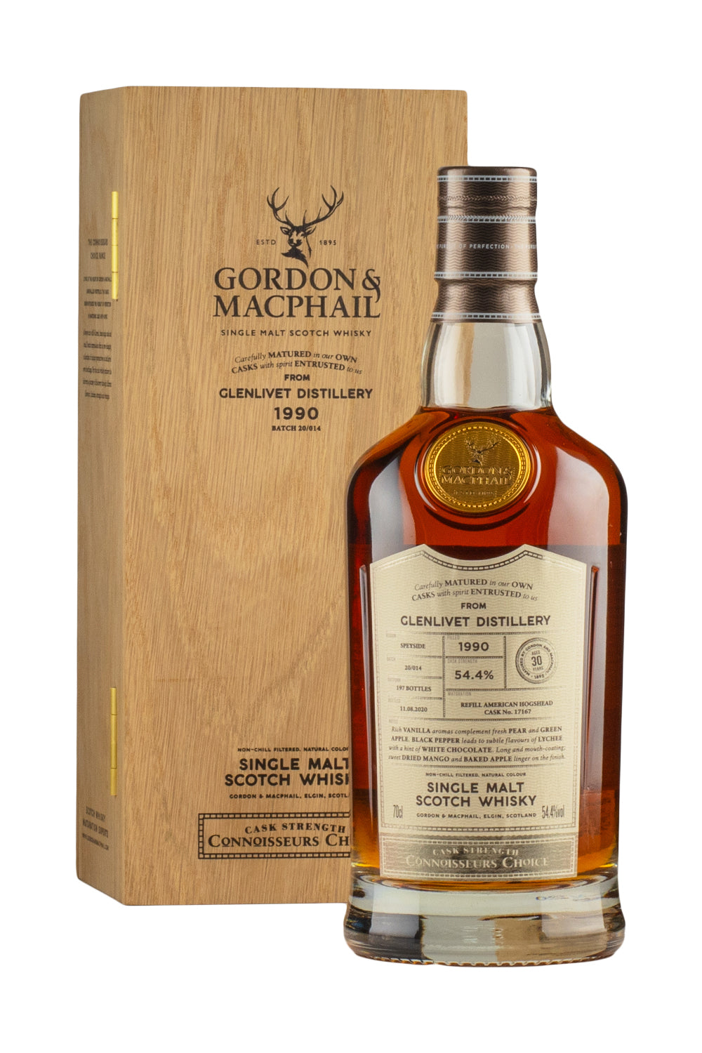 Glenlivet 30 Year Old Connoisseurs Choice Gordon and MacPhail 1990