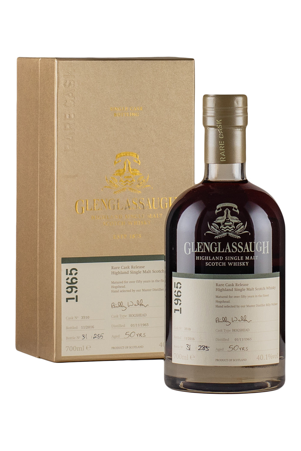 Glenglassaugh 50 Year Old Rare Cask #3510 1965