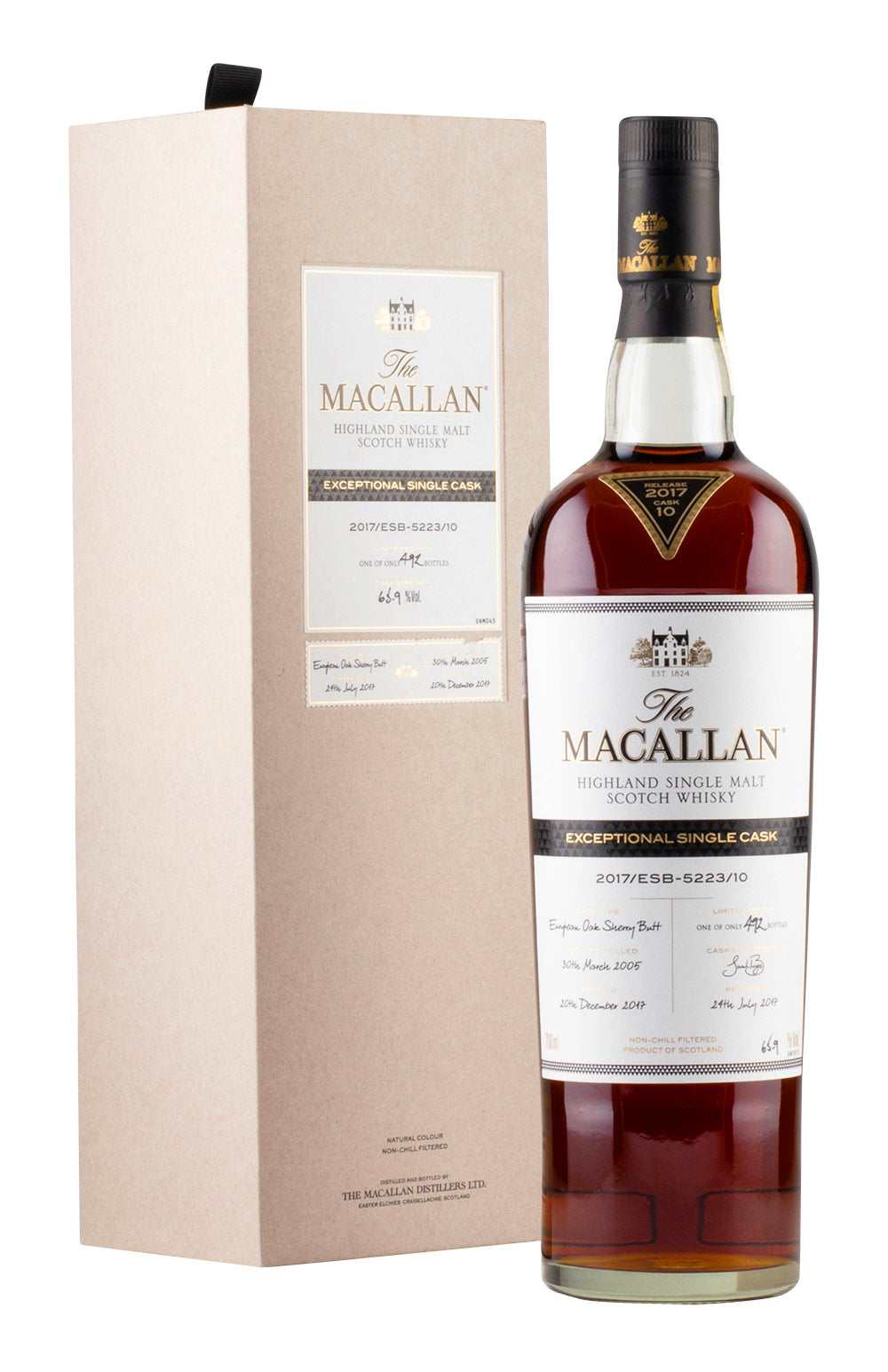 Macallan Exceptional Single Cask ESB-5223/10 (Bottled 2017) 2005
