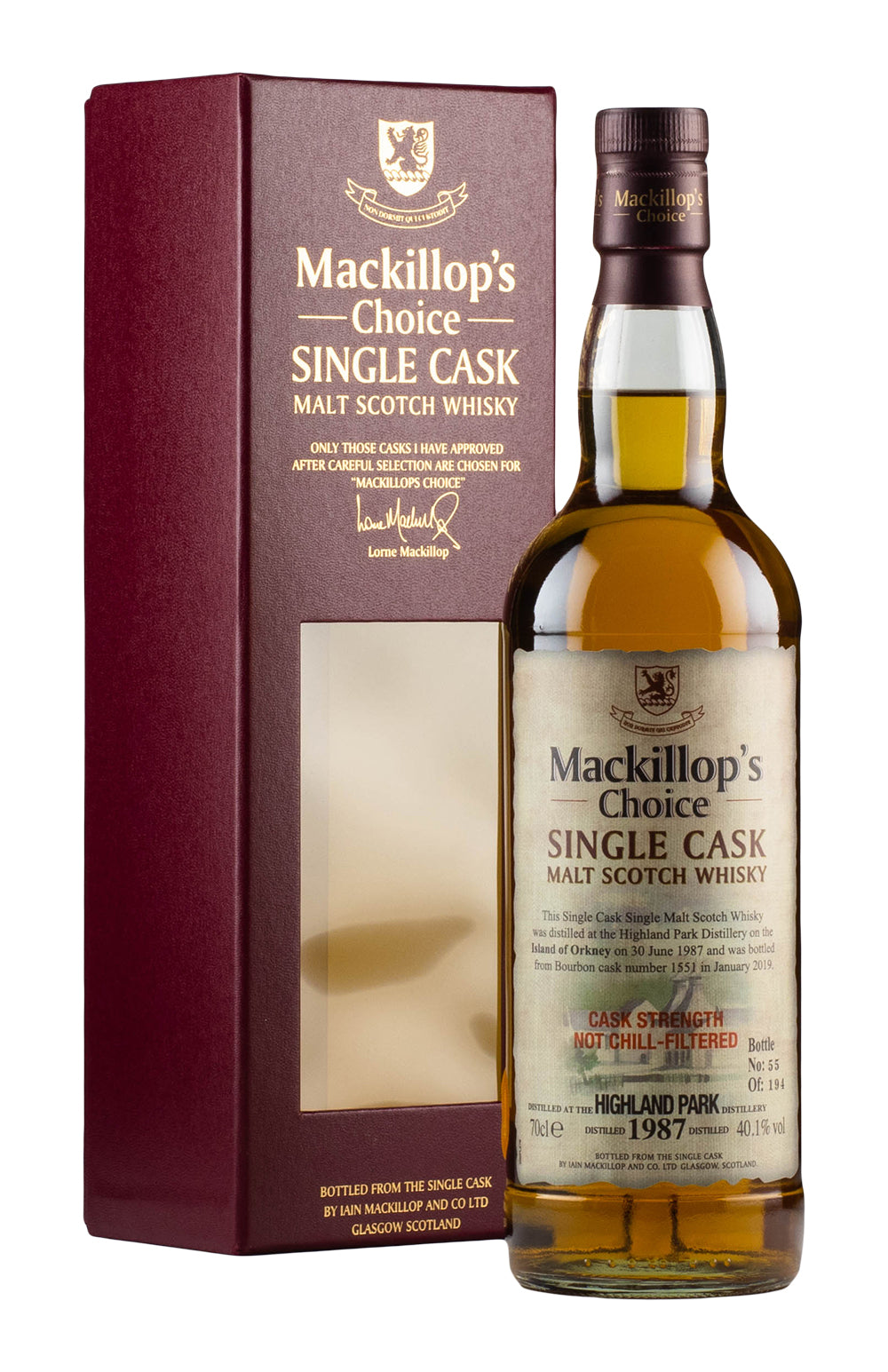 Highland Park 31 Year Old Mackillop`s Choice 1987