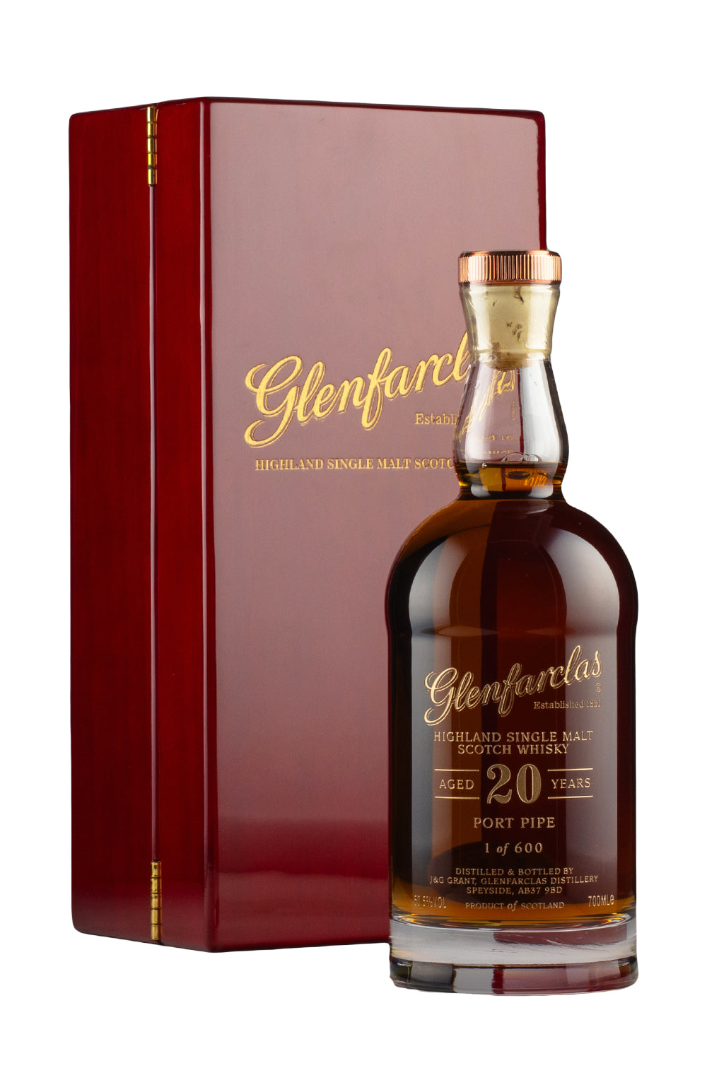 Glenfarclas 20 Year Old Port Pipe Decanter