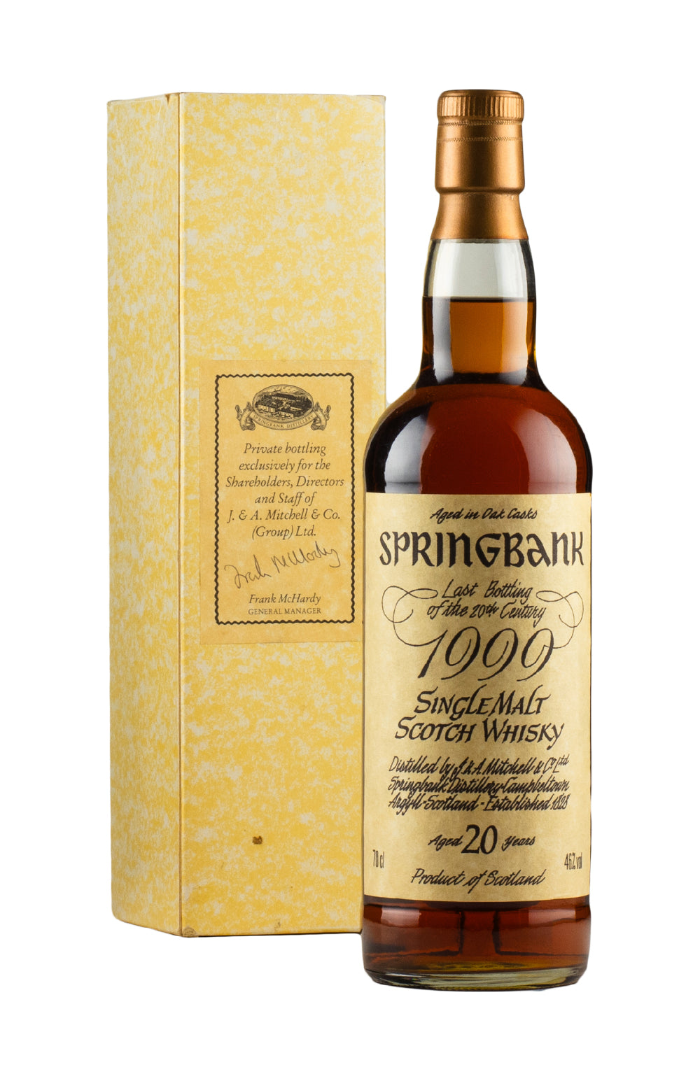 Springbank 20 Year Old Last Bottling of the Century 1999