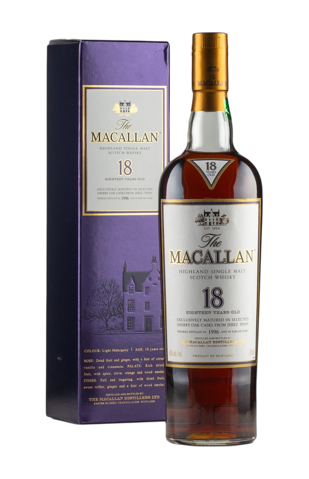 Macallan 18 Year Old Sherry Oak 75cl 1996