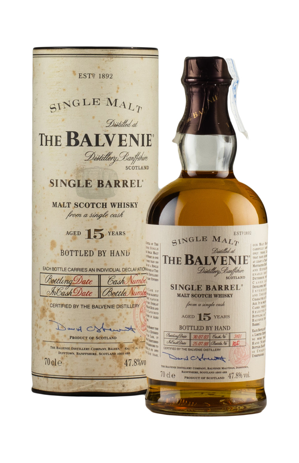 Balvenie Single Barrel 15 Year Old Cask 3401 1988