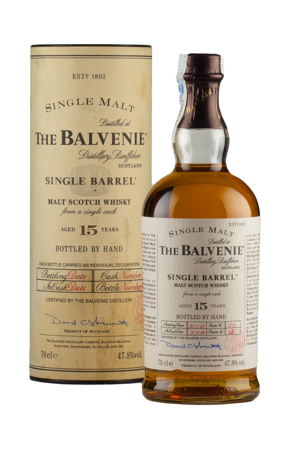Balvenie Single Barrel 15 Year Old Cask 5718 1988