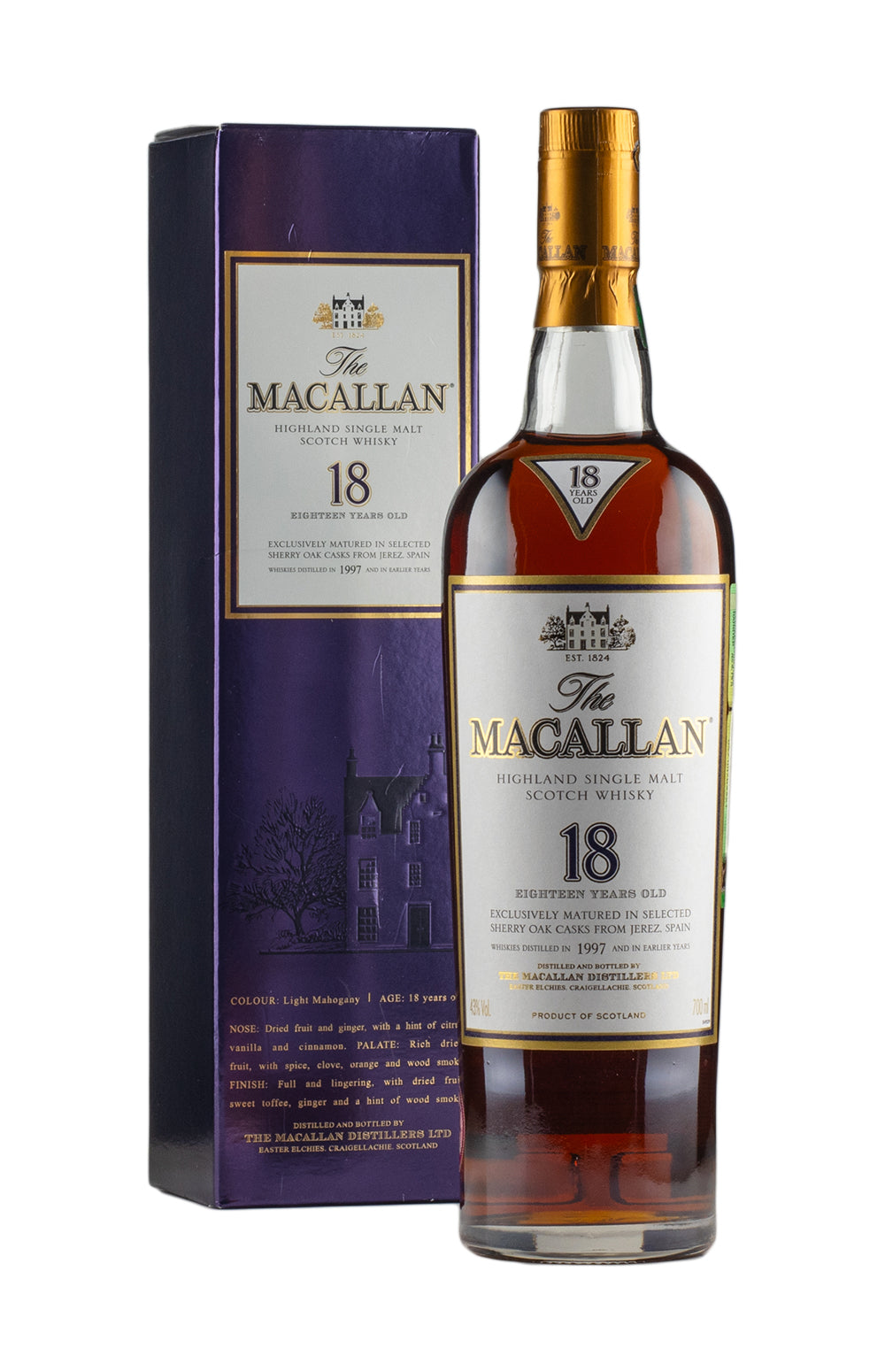 Macallan 18 Year Old Sherry Oak (6 x 70cl) 1997