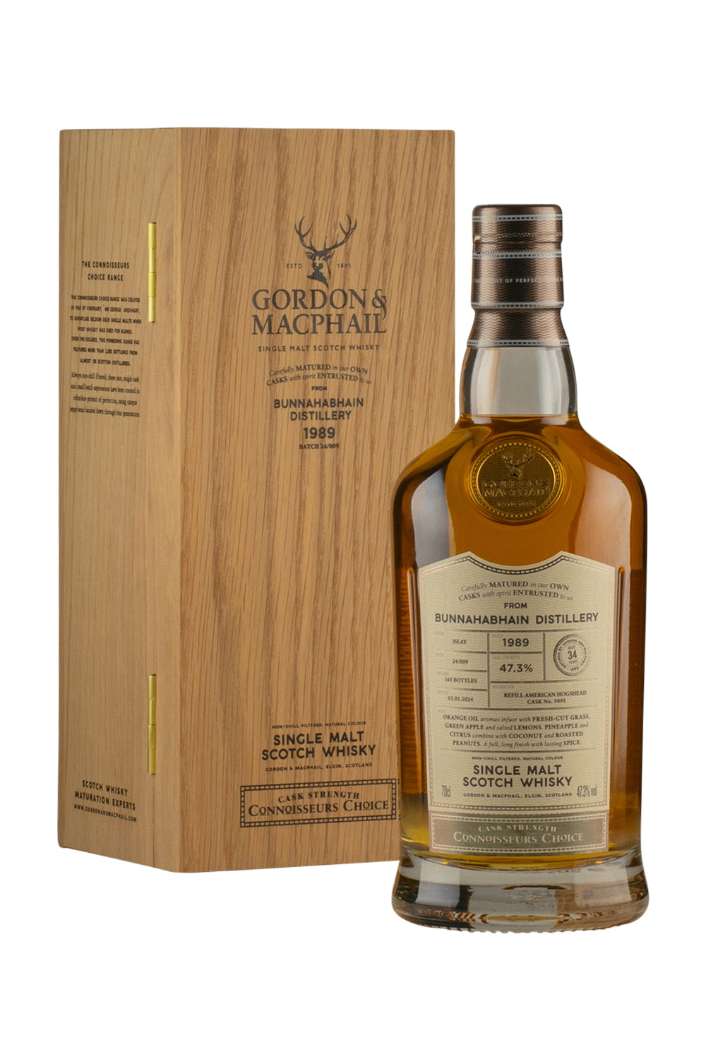 Bunnahabhain 34 Year Old Connoisseurs Choice Gordon and MacPhail 1989
