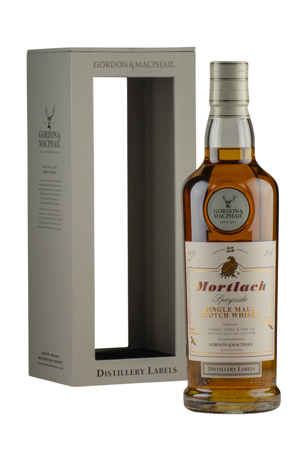 Mortlach 25 Year Old Distillery Labels Gordon and MacPhail
