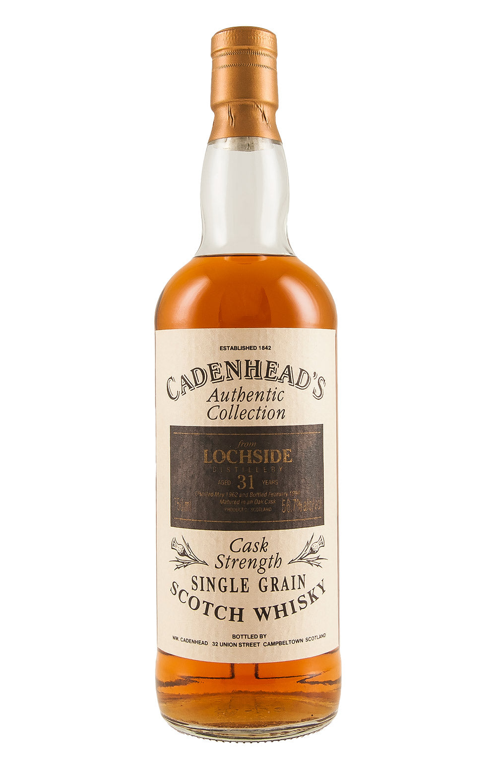 Lochside 31 Year Old Cadenheads Authentic Collection Grain 1962