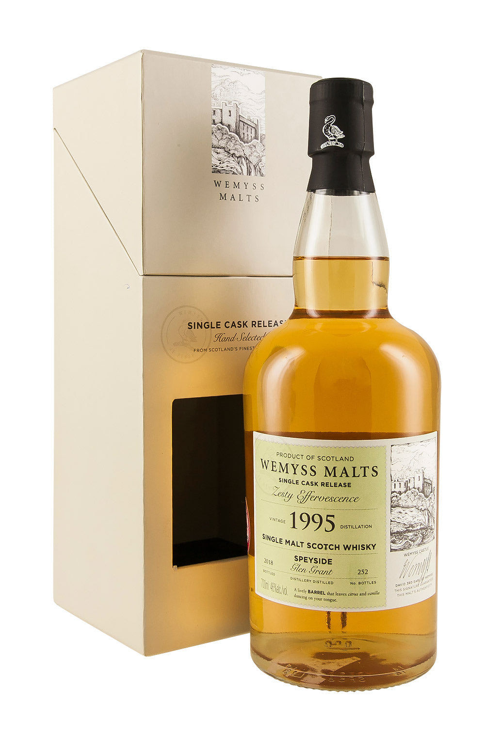 Glen Grant 22 Year Old Zesty Effervescence Wemyss Malts 1995
