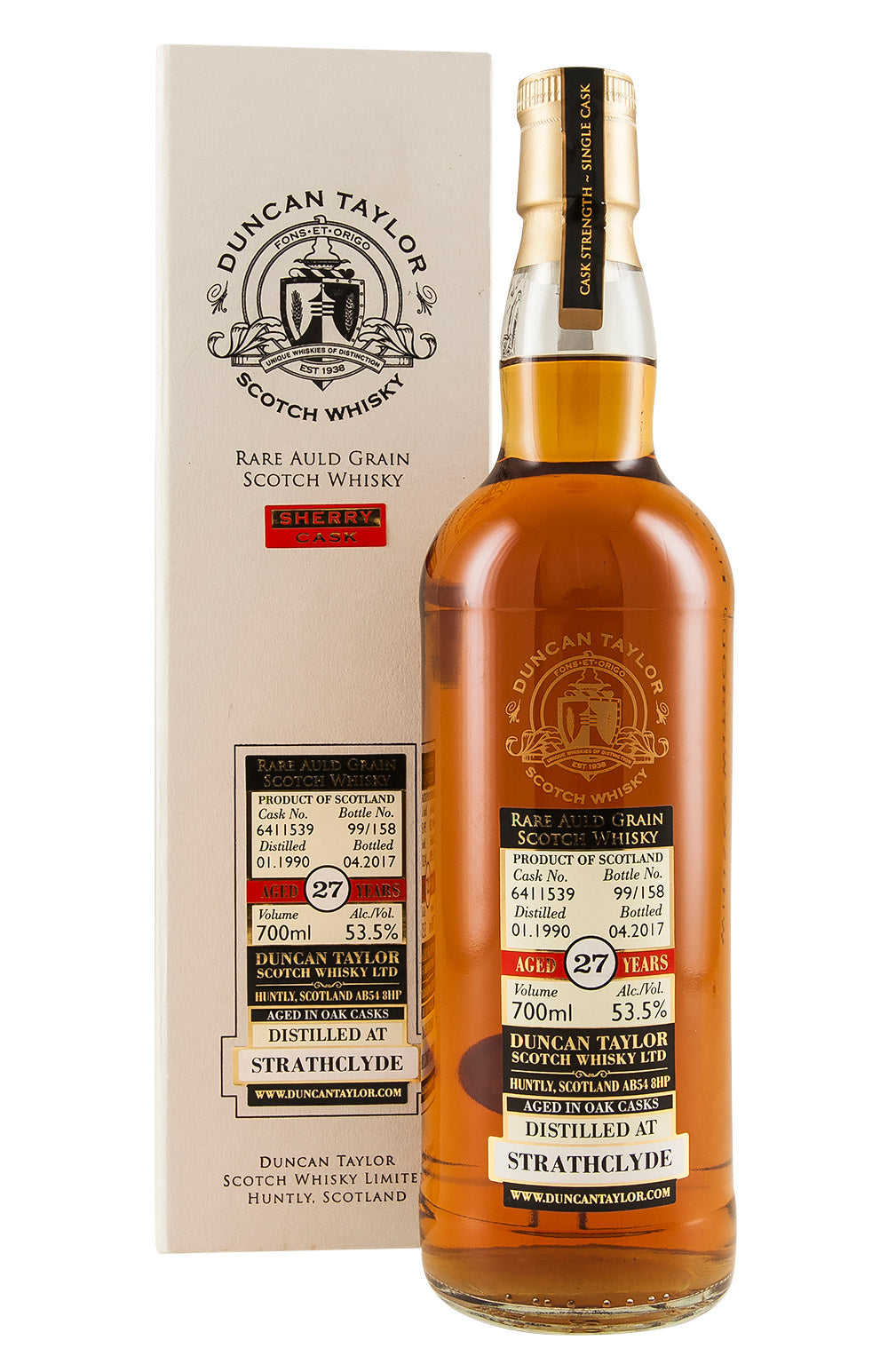 Strathclyde 27 Year Old Rare Auld Duncan Taylor 1990