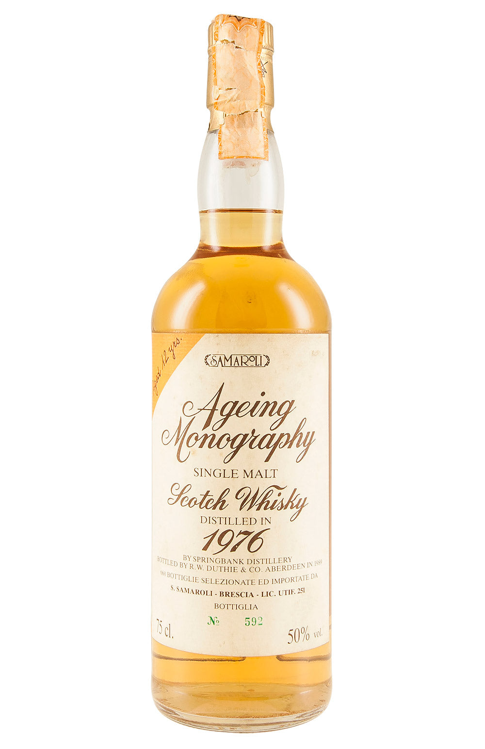 Springbank 12 Year Old Ageing Monography Samaroli 1976