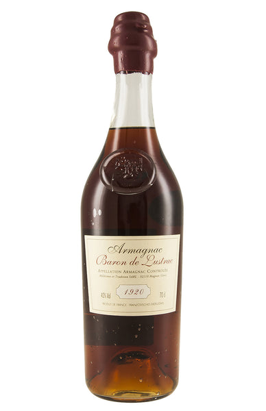 Baron de Lustrac Vintage Armagnac 1920 – Hedonism Wines