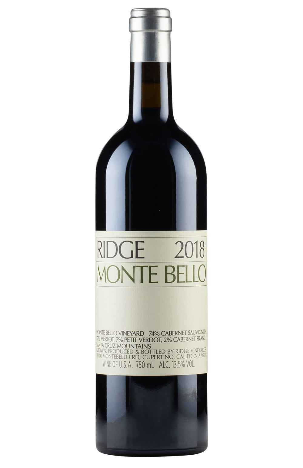 Ridge Monte Bello Cabernet Sauvignon 2018