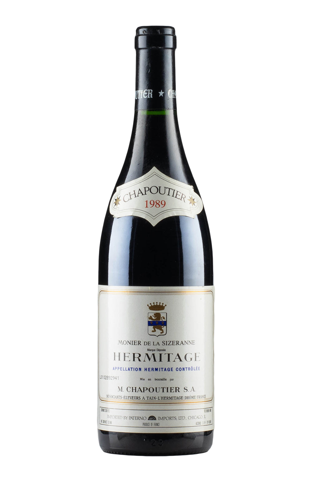 Hermitage Monier de la Sizeranne Chapoutier 1989