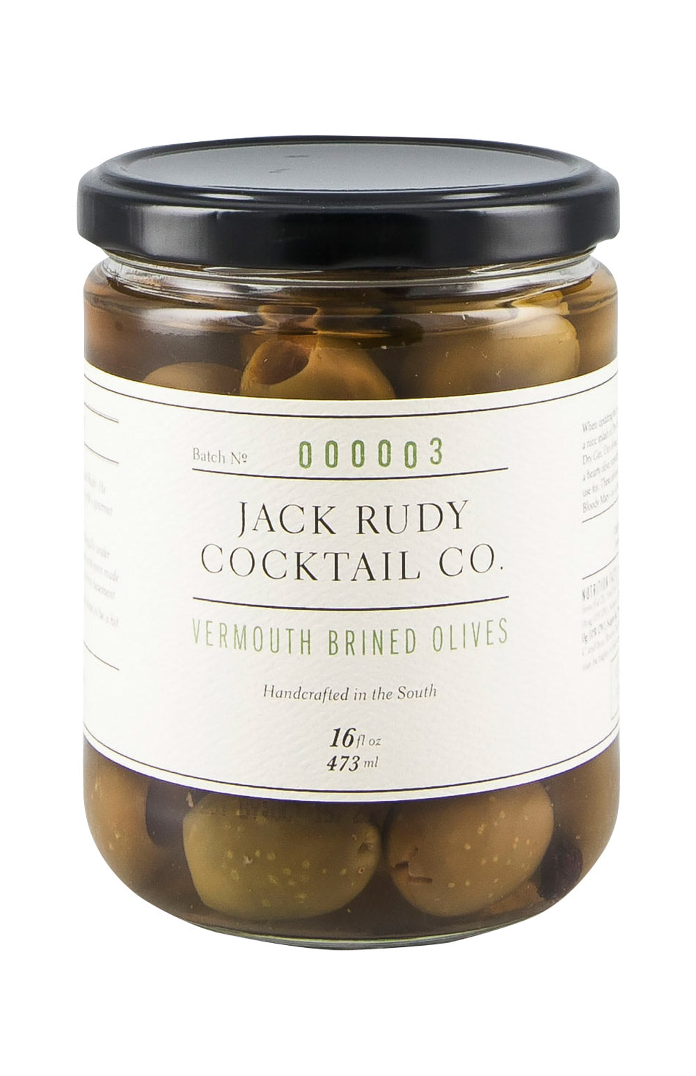 Jack Rudy Vermouth Brined Olives