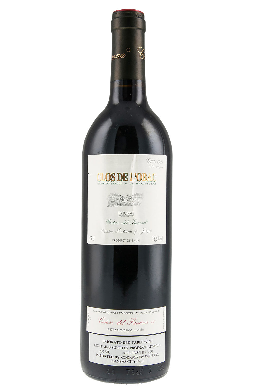 Priorat Clos de L`Obac Costers del Siurana 1998