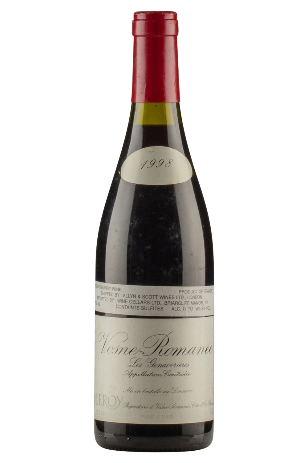 Vosne Romanee Les Genaivrieres Domaine Leroy 1998