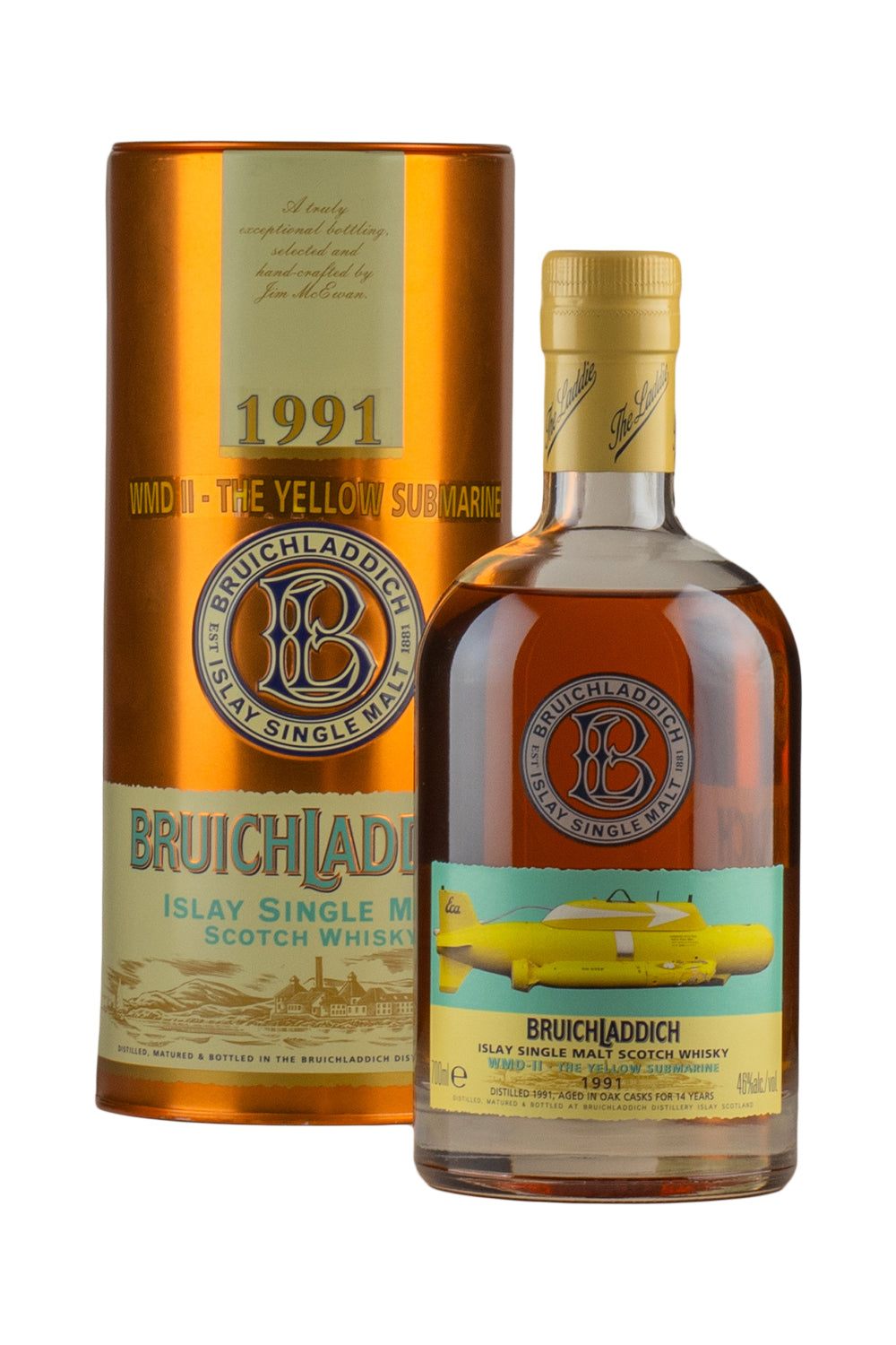 Bruichladdich 14 Year Old WMD II Yellow Submarine 1991