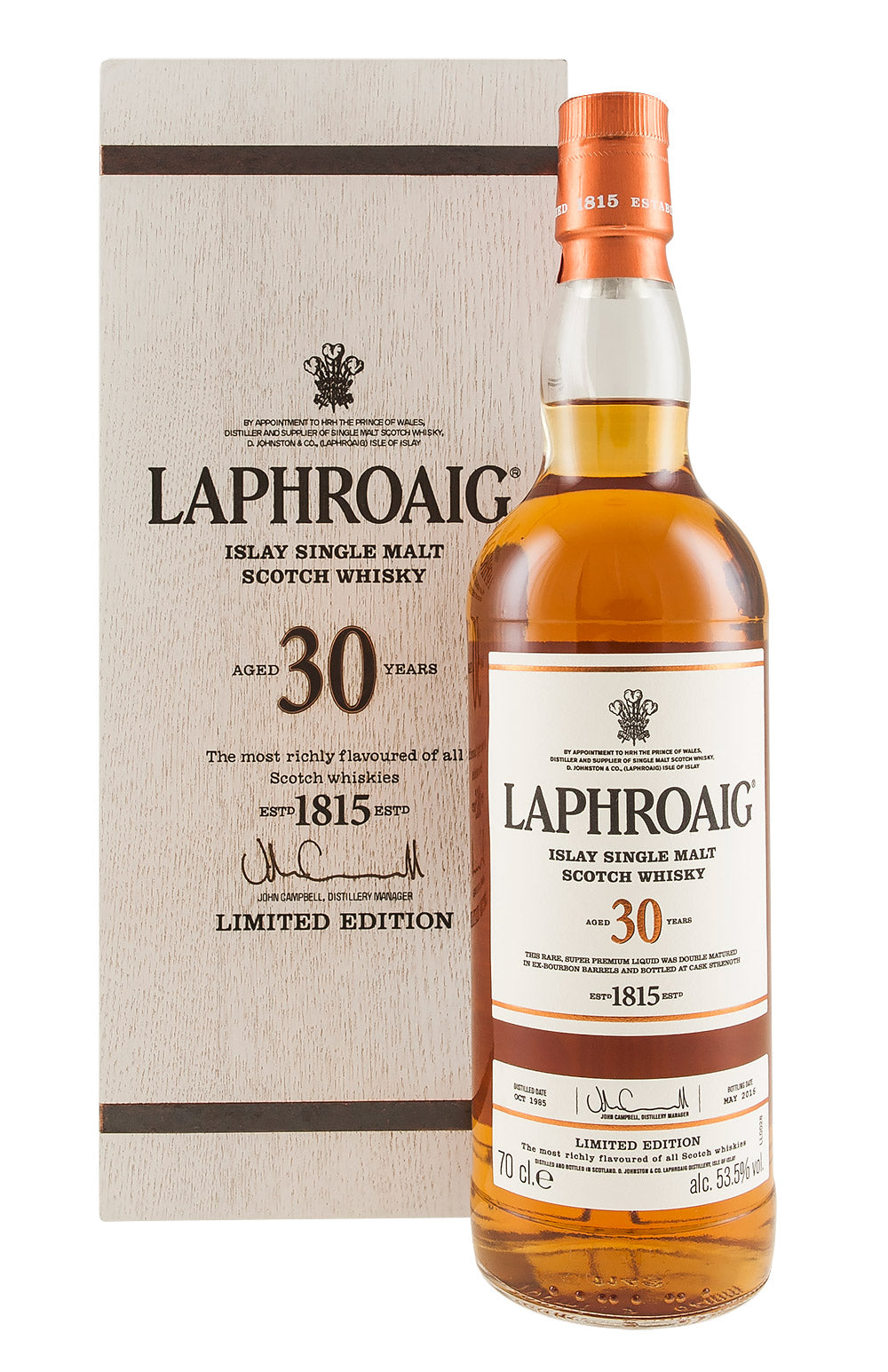 Laphroaig 30 Year Old (2016 Release) 1985