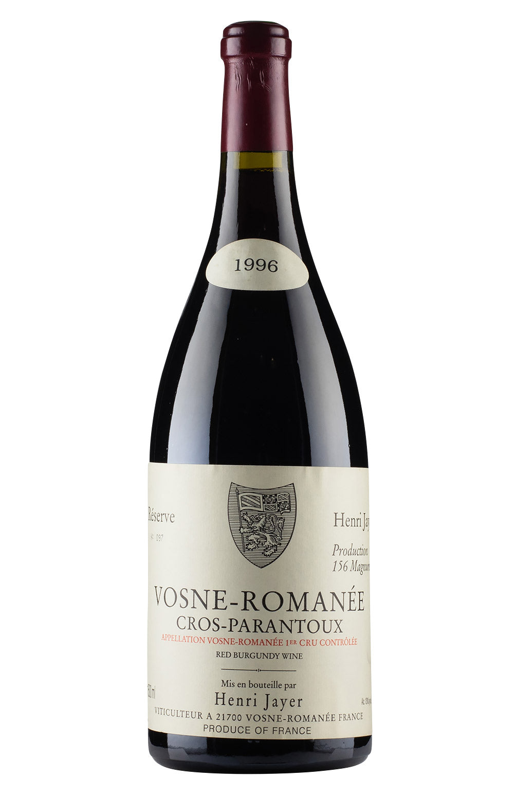 Vosne Romanee Cros Parantoux Henri Jayer Magnum 1996