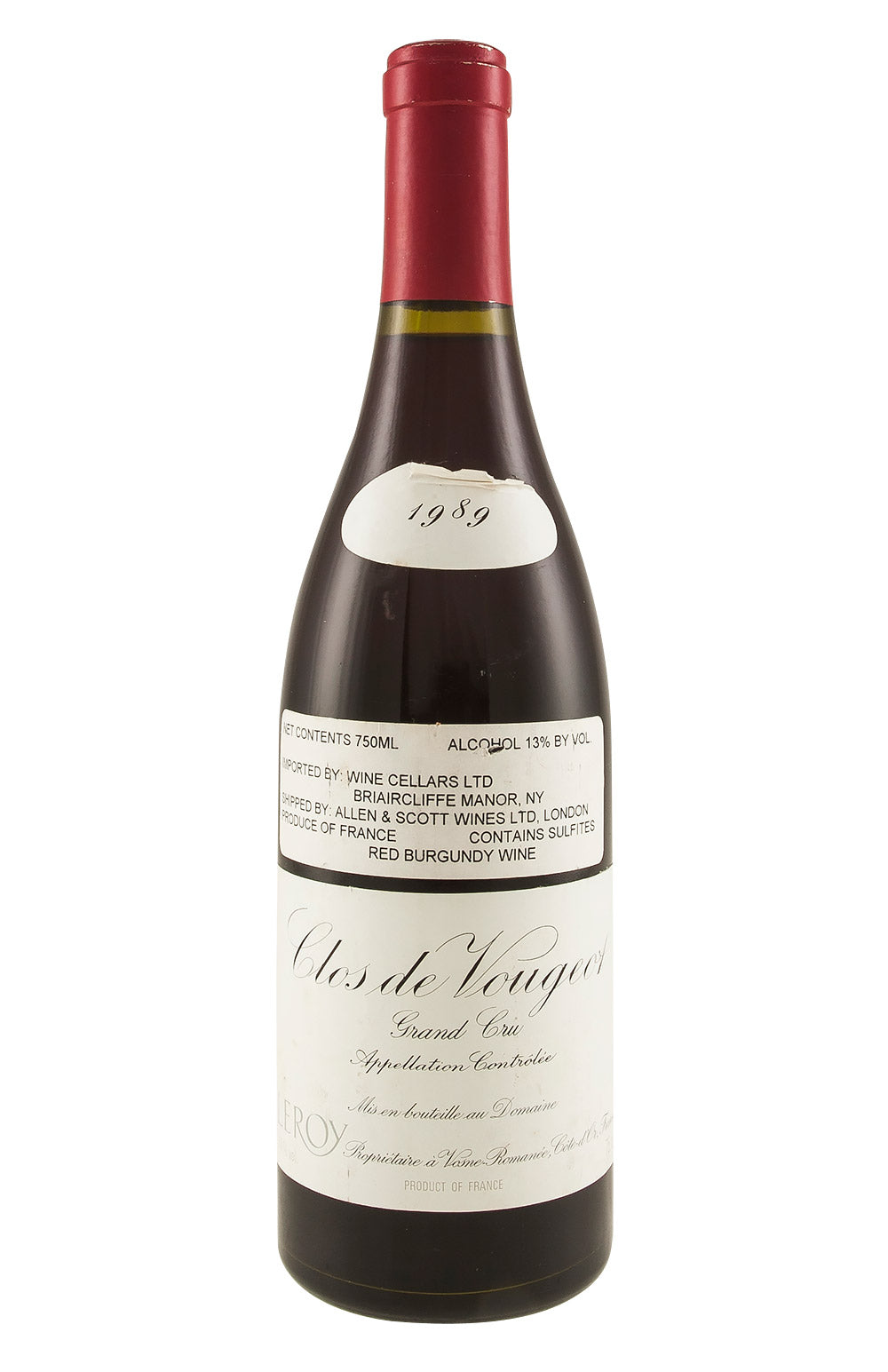 Clos de Vougeot Domaine Leroy 1989