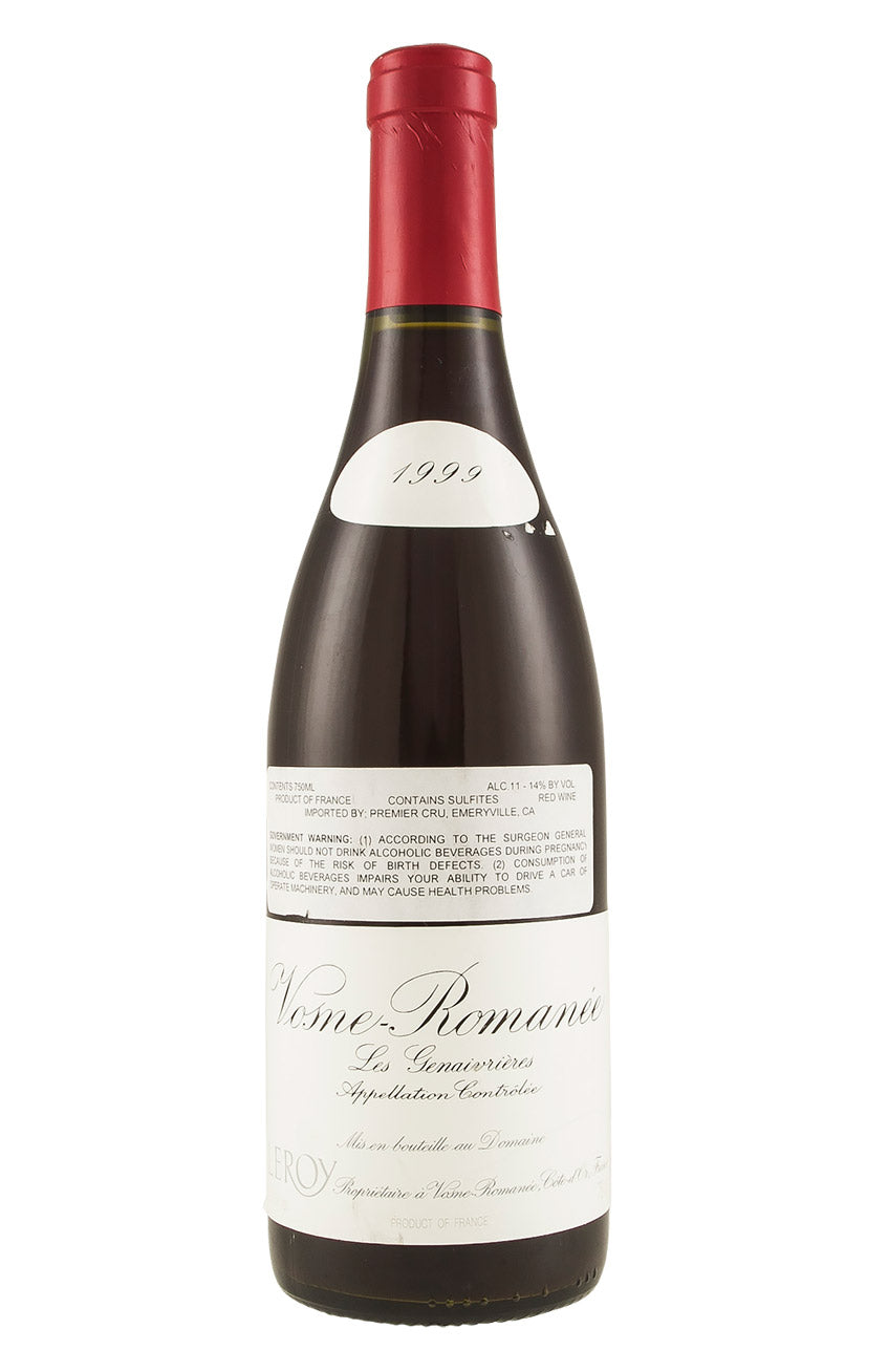 Vosne Romanee Les Genaivrieres Domaine Leroy 1999