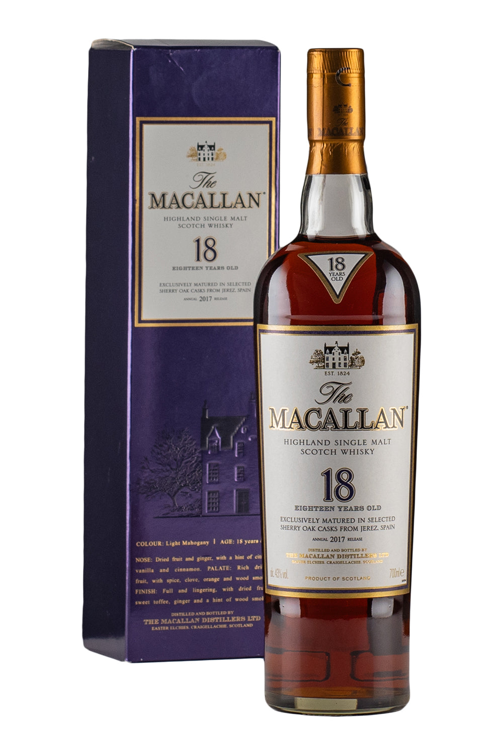 Macallan 18 Year Old Sherry Oak (2017 Release)