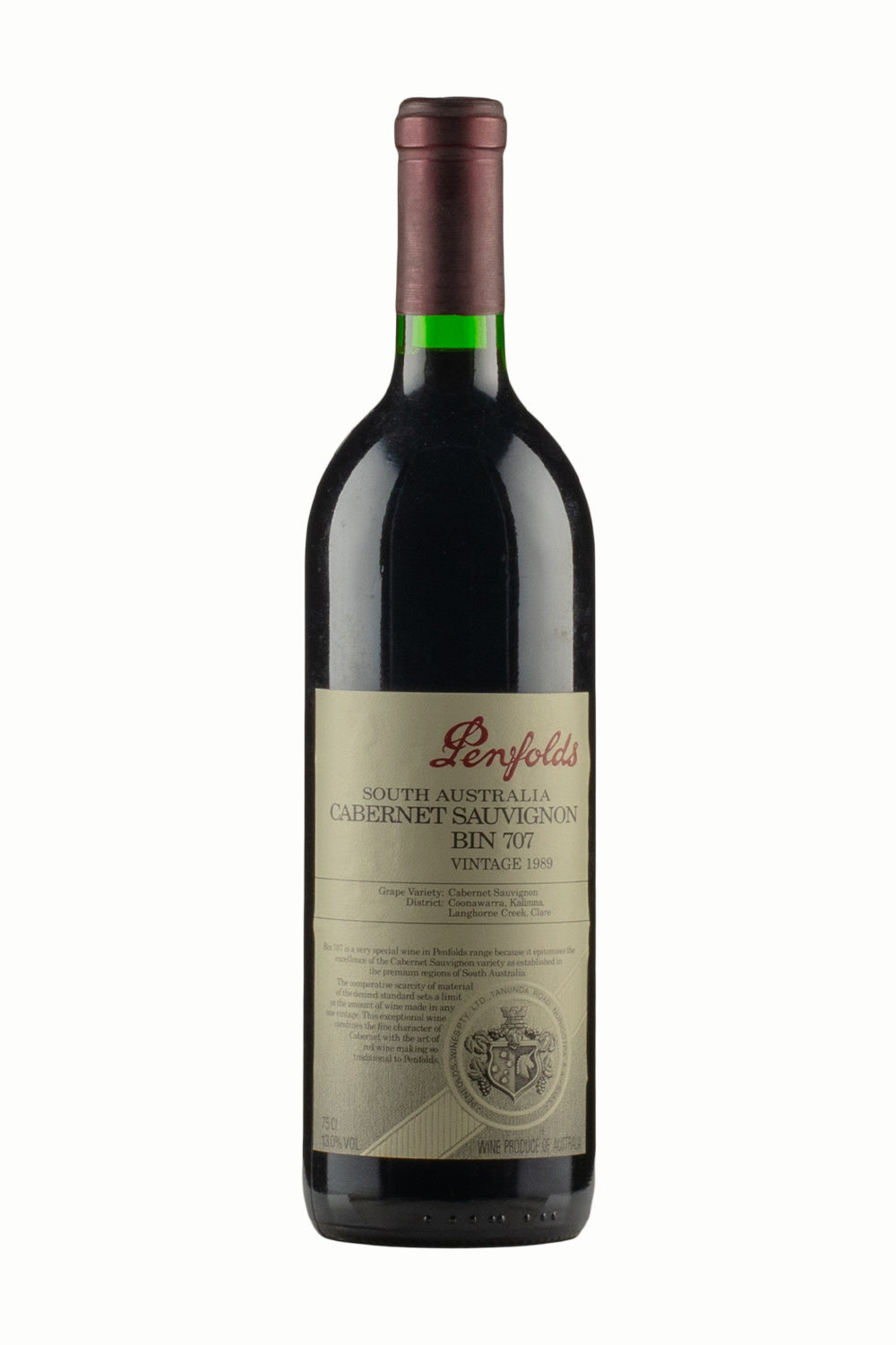 Penfolds Bin 707 1989