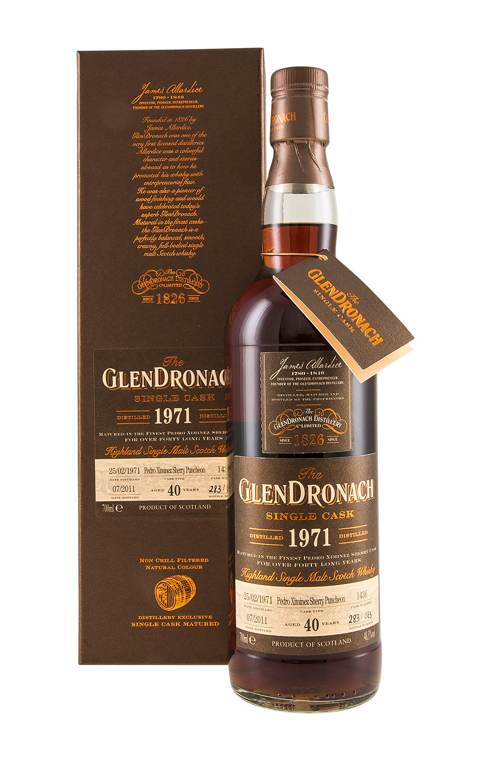 Glendronach 40 Year Old Cask 1436 1971