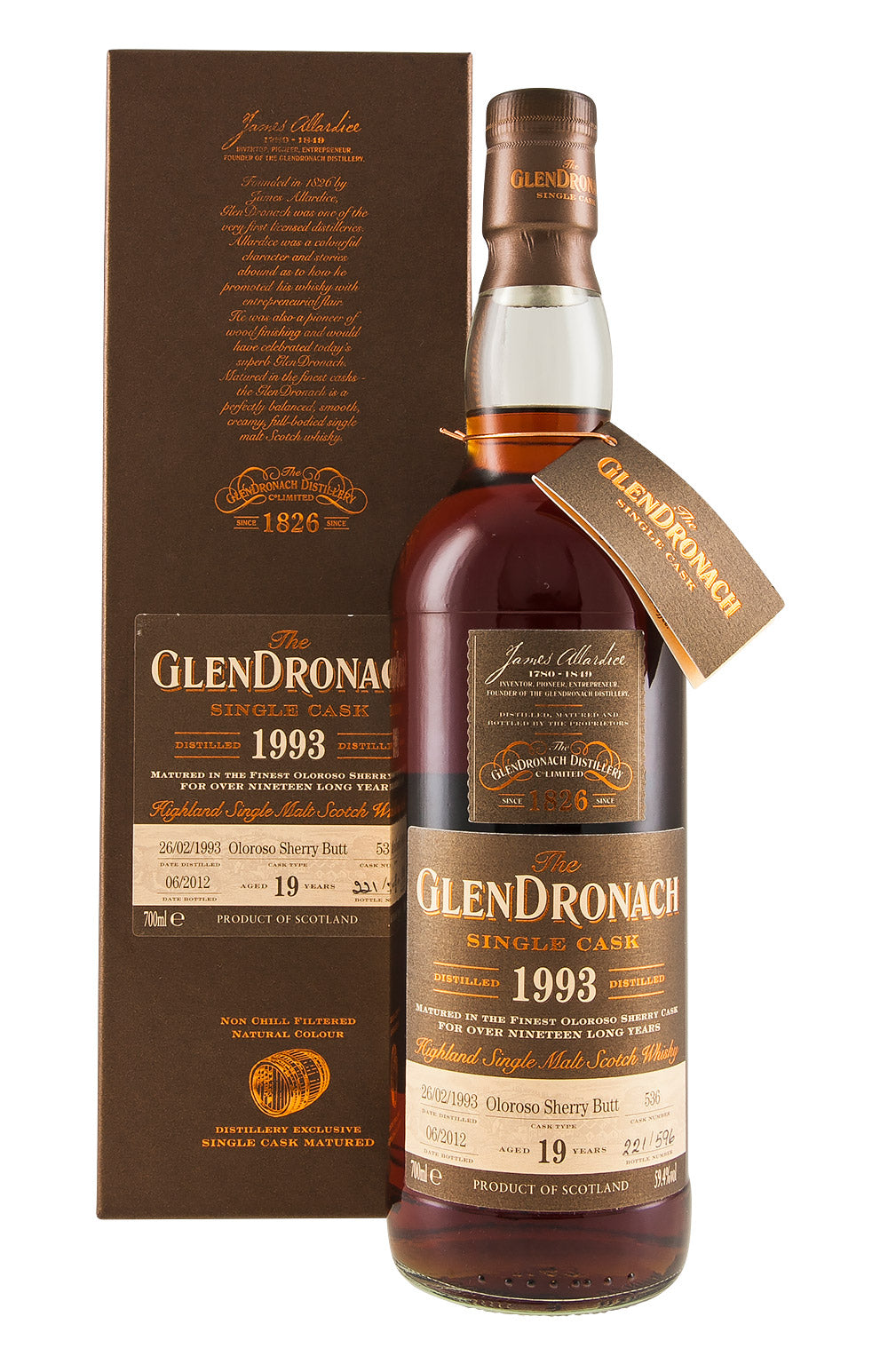 Glendronach 19 Year Old Cask 536 1993