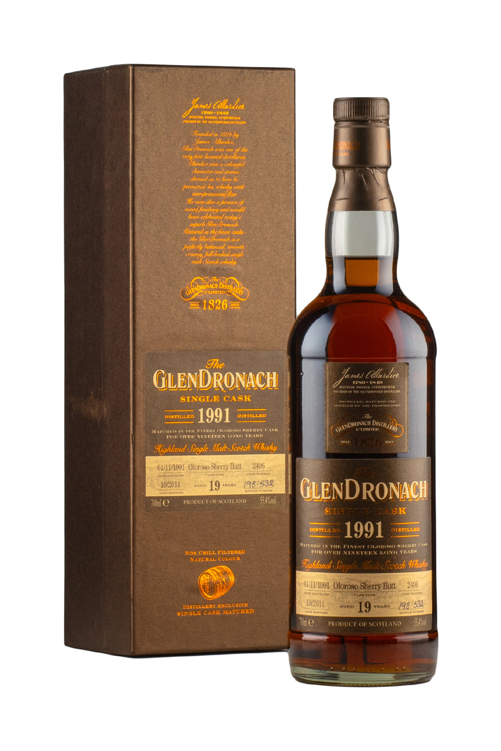 Glendronach 19 Year Old Cask 2406 1991