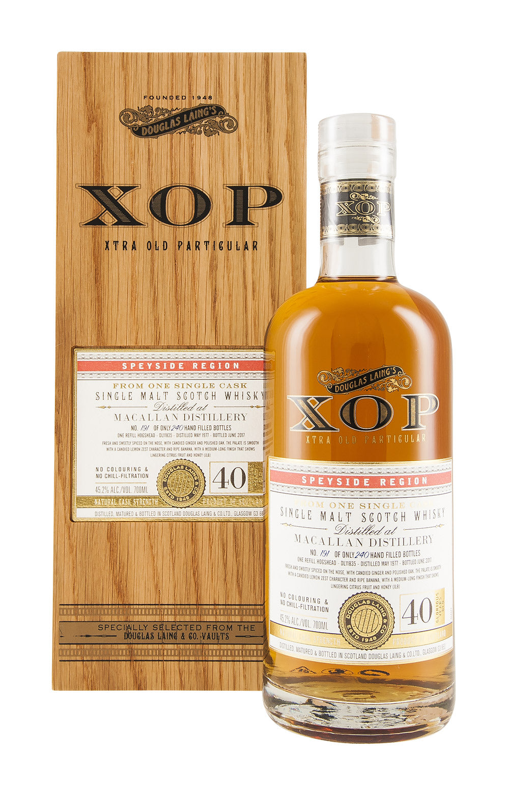 Macallan 40 Year Old Xtra Old Particular 1977