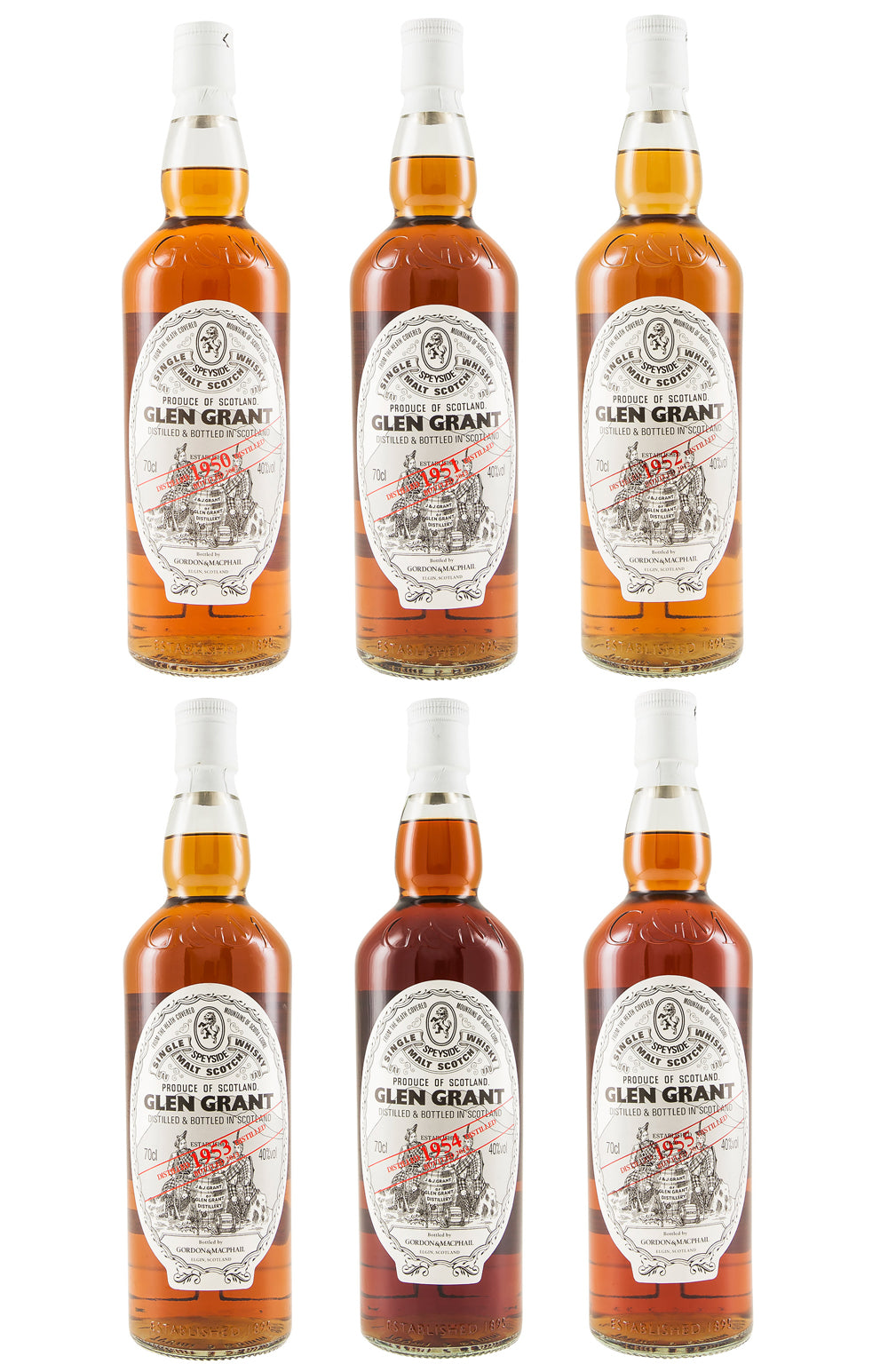 Glen Grant Vertical Set (1950-1951-1952-1953-1954-1955)