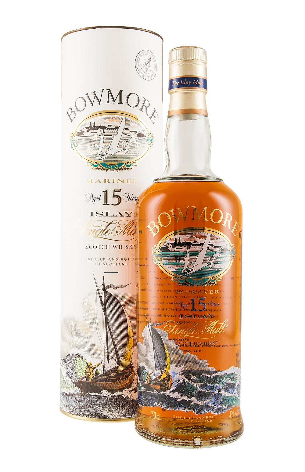 Bowmore 15 Year Old Mariner Screen Printed Bottle