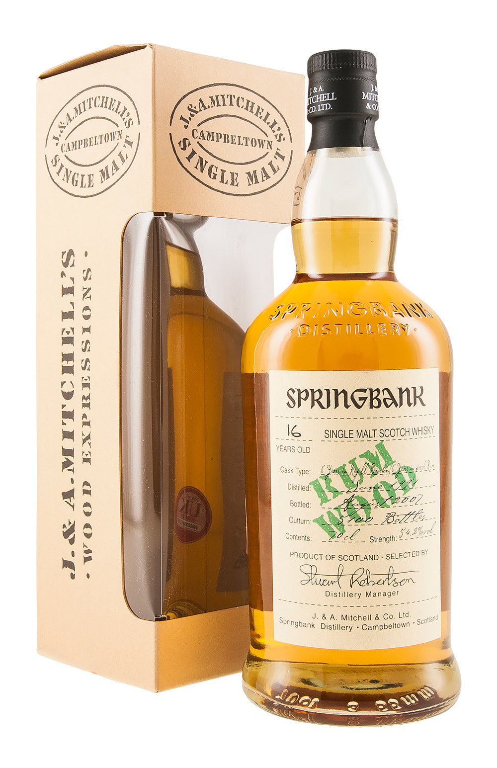Springbank 16 Year Old Rum Wood 1991