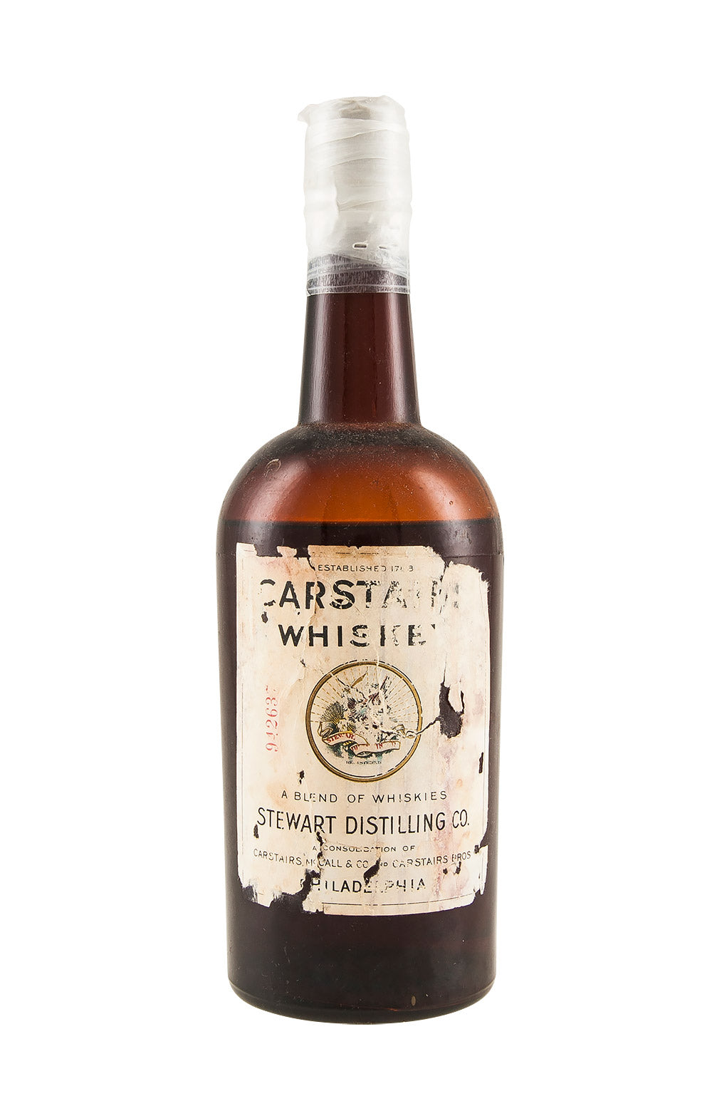 Carstairs Rye Whiskey c. 1919
