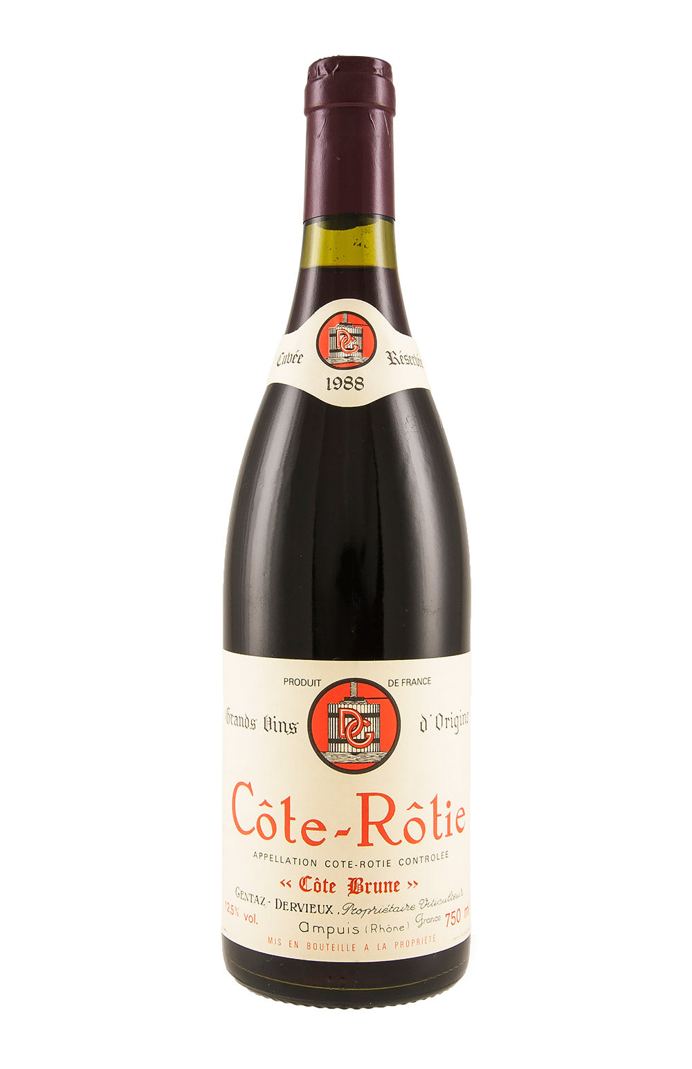 Cote Rotie Cote Brune Gentaz Dervieux 1988