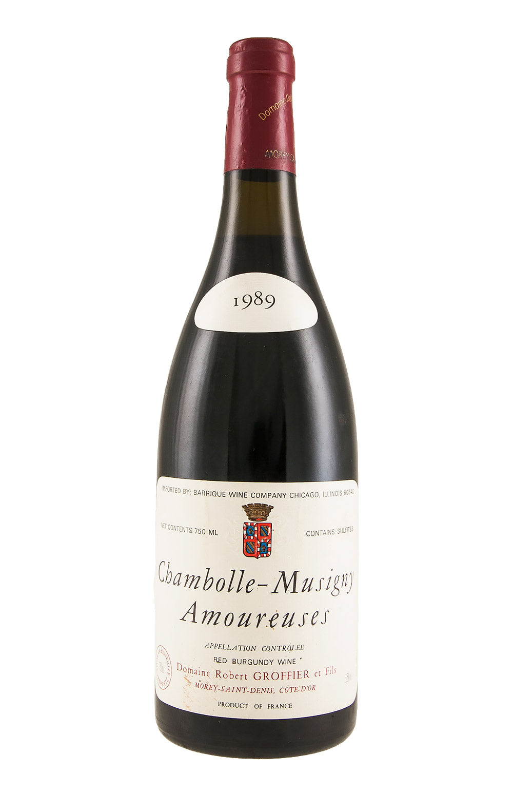 Chambolle Musigny Les Amoureuses Robert Groffier 1989