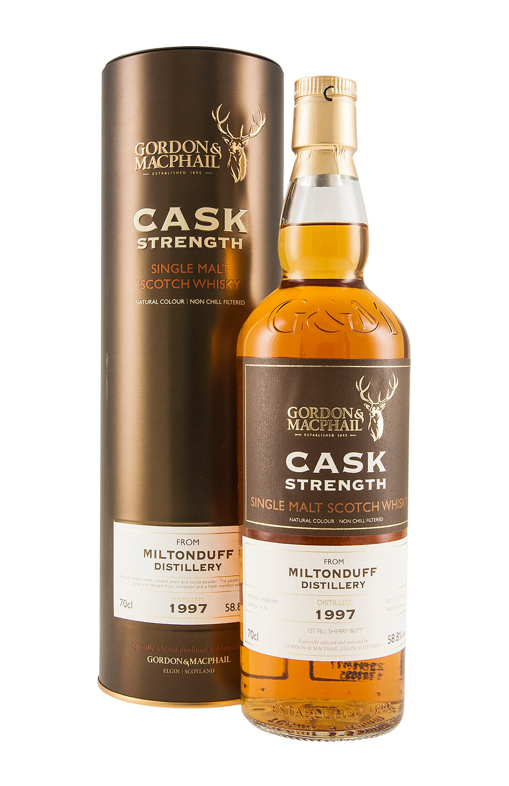 Miltonduff 20 Year Old G&M Cask Strength 1997
