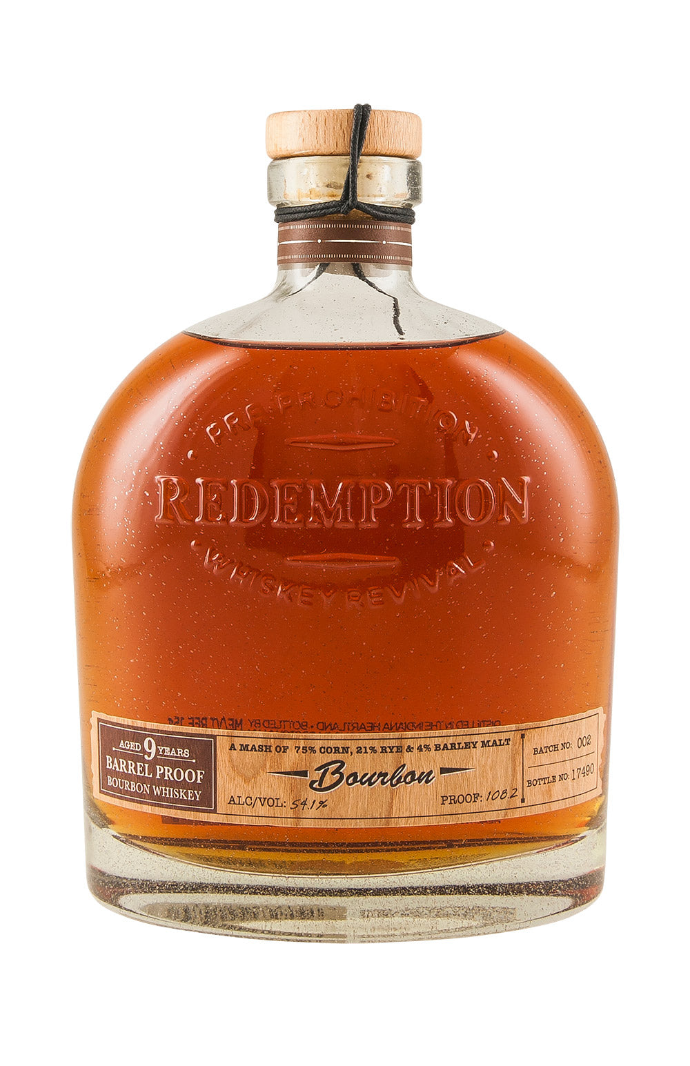 Redemption 9 Year Old Barrel Proof Bourbon