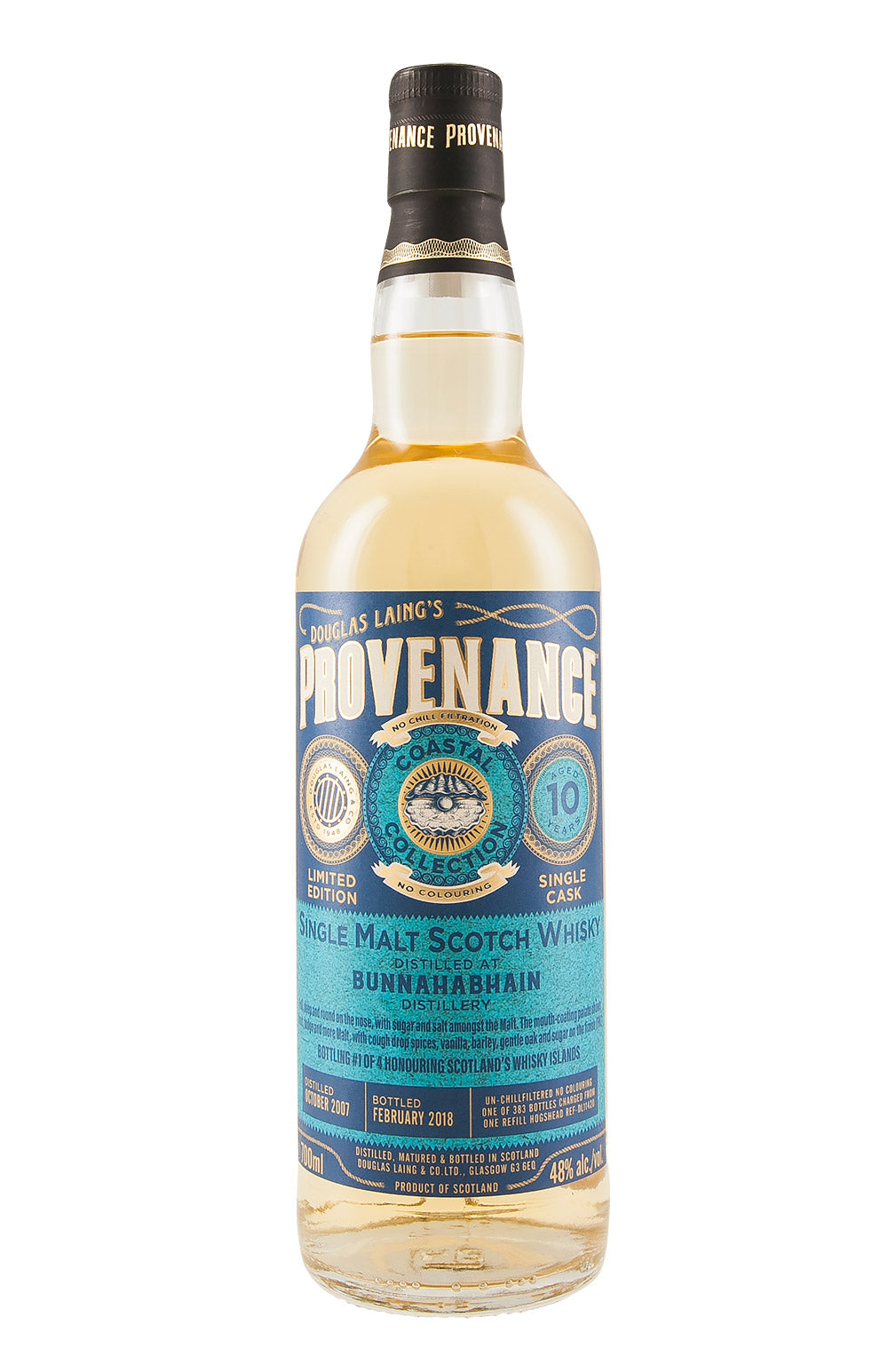 Bunnahabhain 10 Year Old Provenance Coastal Collection 2007