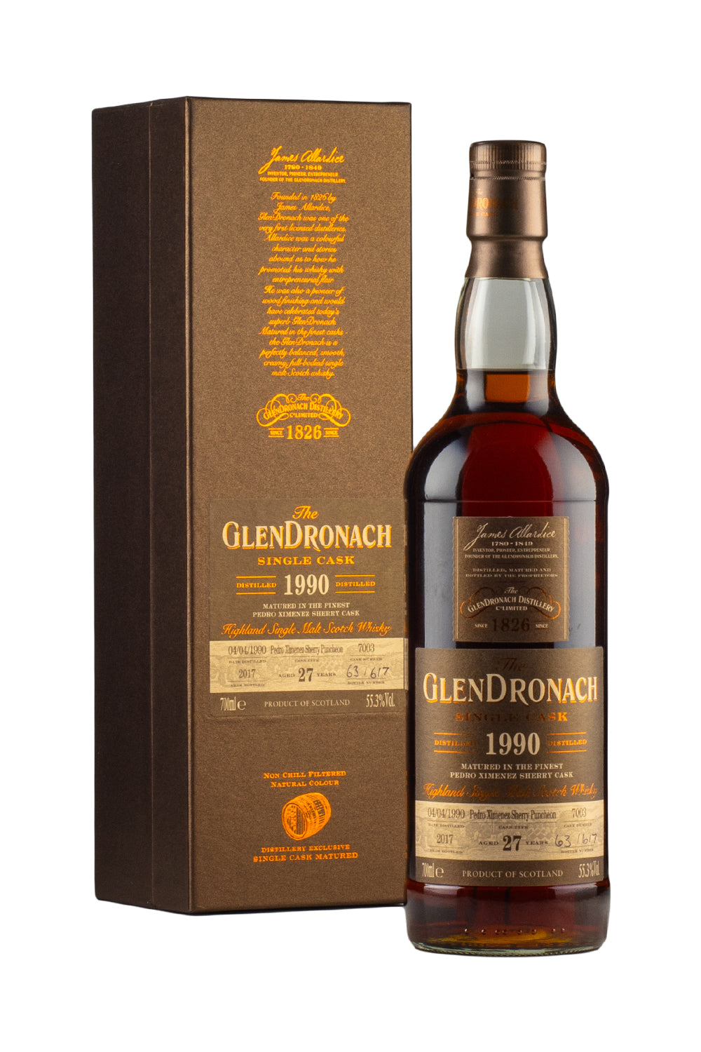 Glendronach 27 Year Old Cask 7003 Batch 16 1990