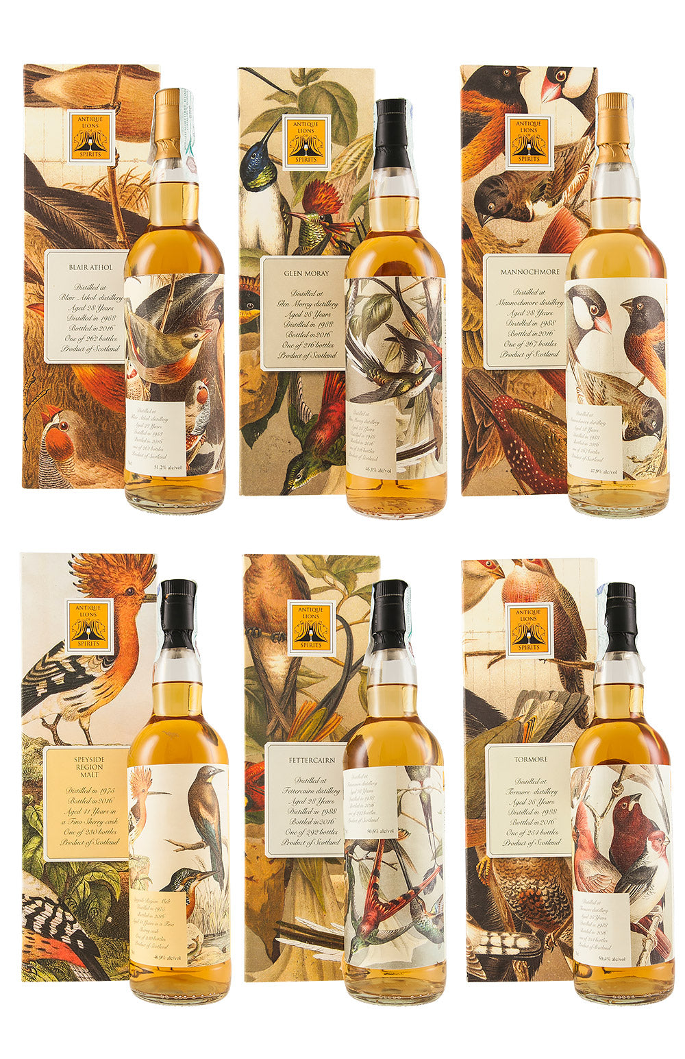 Antique Lions of Whisky Birds Collection