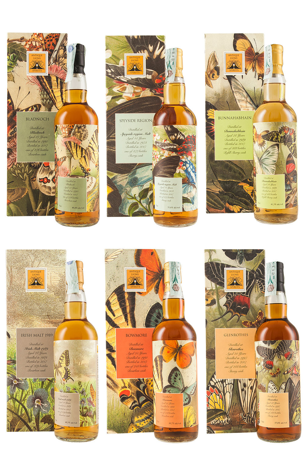 Antique Lions of Whisky Butterflies Collection