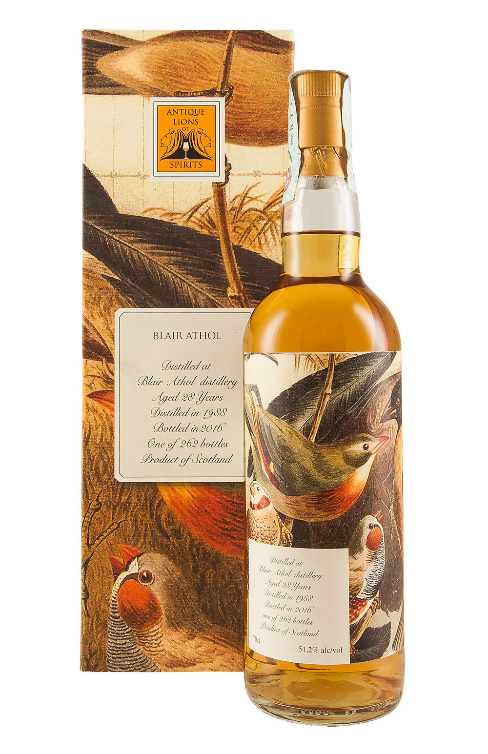 Blair Athol 28 Year Old Antique Lions of Spirits The Birds 1988