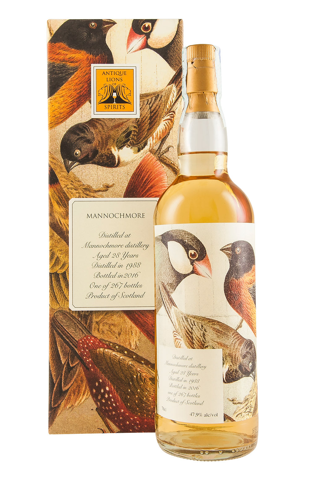 Mannochmore 28 Year Old Antique Lions of Spirits The Birds 1988